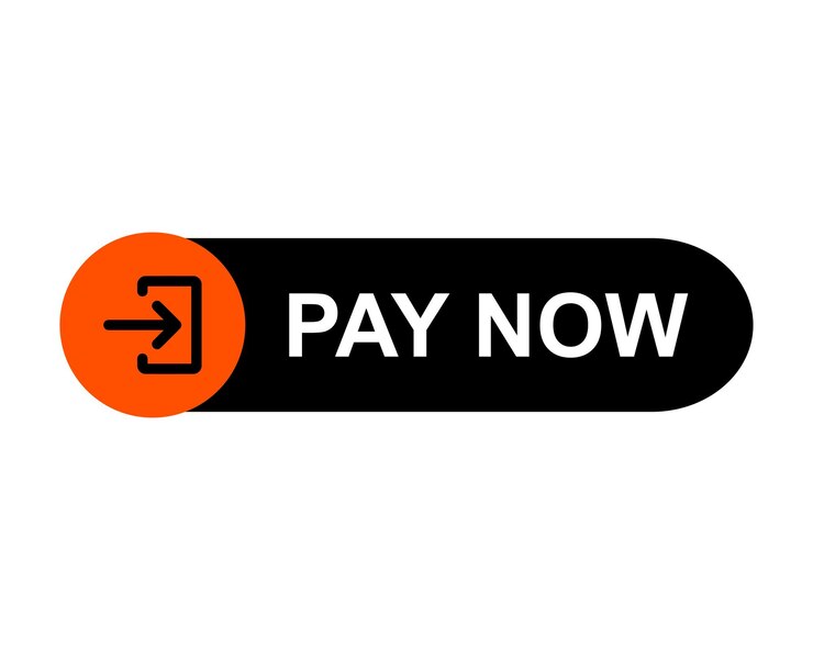 वेक्टर a black and orange sign that says pay now now now