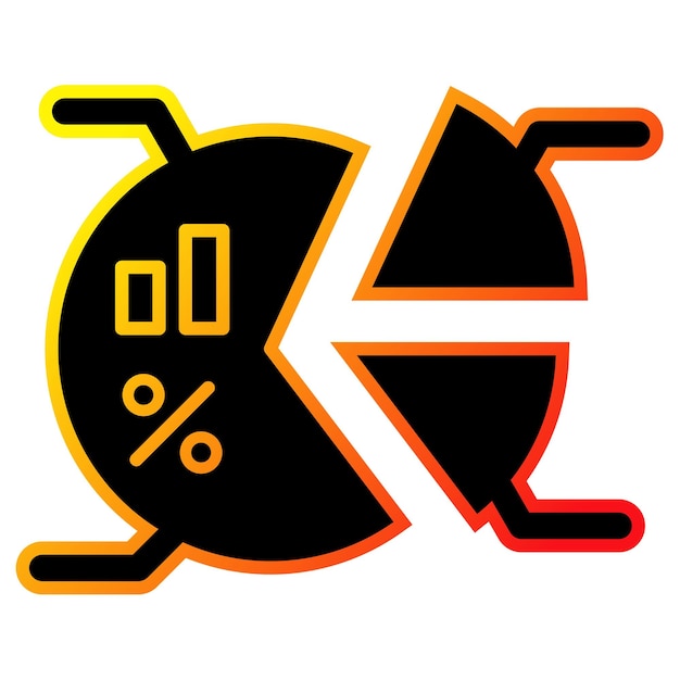 a black and orange sign that says percent