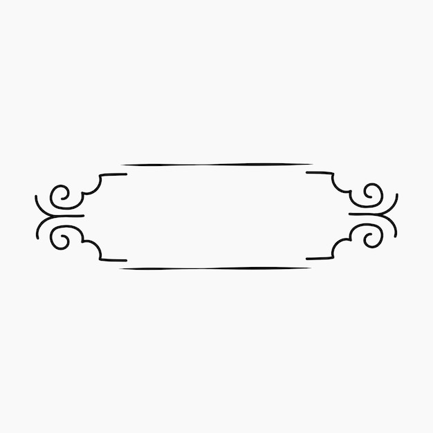 Vector black ornamental frame element