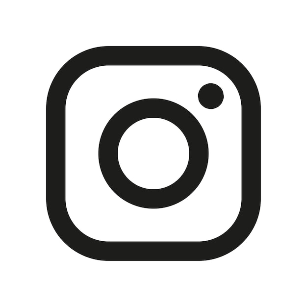 Вектор Черный контур логотипа социальных сетей.