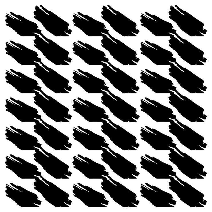 Vector black paint brush strokes vector seamless pattern. hand draw lines illustration.