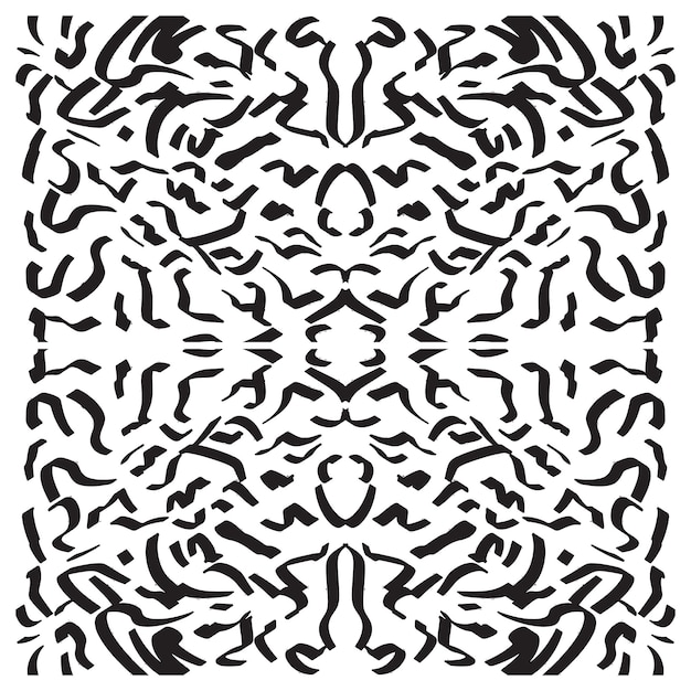 검은 페인트 브러시 스트로크 벡터 완벽 한 패턴입니다. 그런 지 원이 있는 손으로 그린 곡선과 물결 모양의 선. 브러시 낙서 장식 텍스처입니다. 지저분한 낙서, 매력적인 라인 그림입니다.