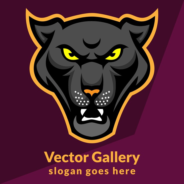Premium Vector | Black panther face