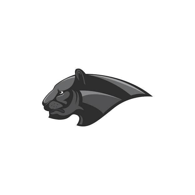 Black panther head logo vector