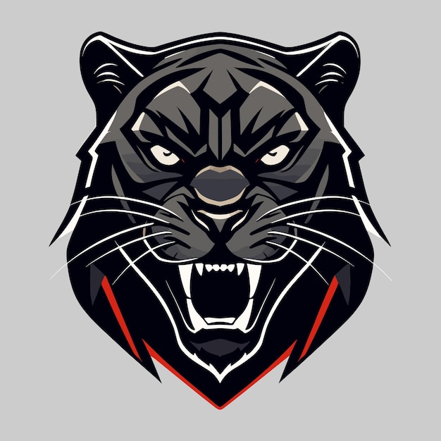 Vector black panther head vector art