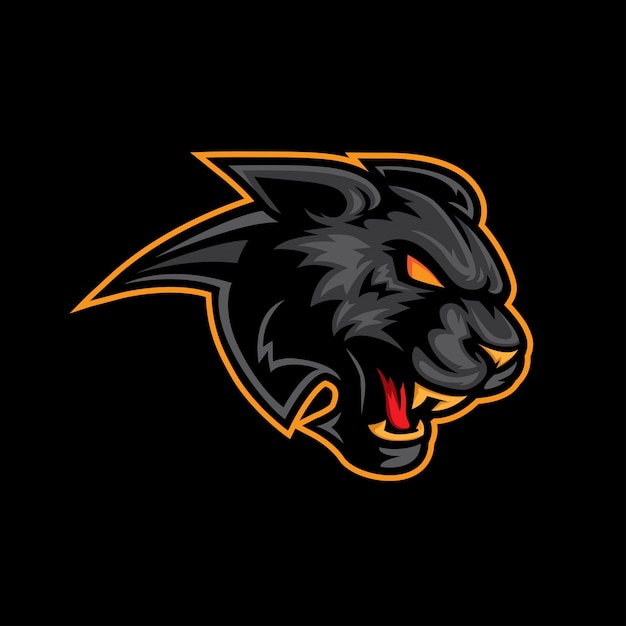 Black panther logo mascot