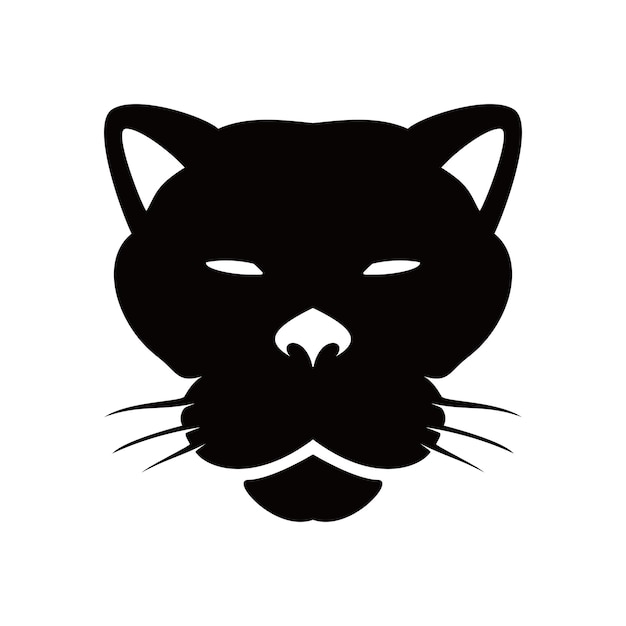 black panther silhouet ontwerp wild big cat logo teken en symbool