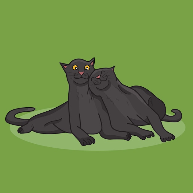 Vector black panthers