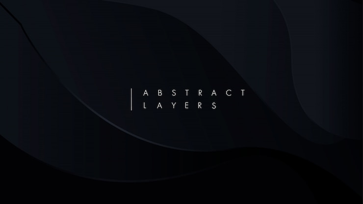 Vector black paper cut background. abstract realistic papercut decoration textured with wavy layers.