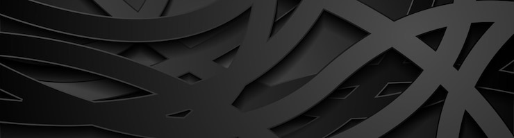 Vector black papercut wavy curved grid background