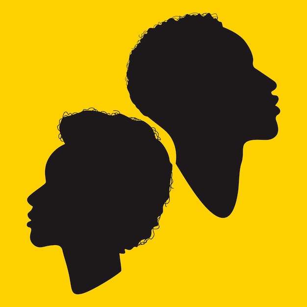 black people silhouette illustration