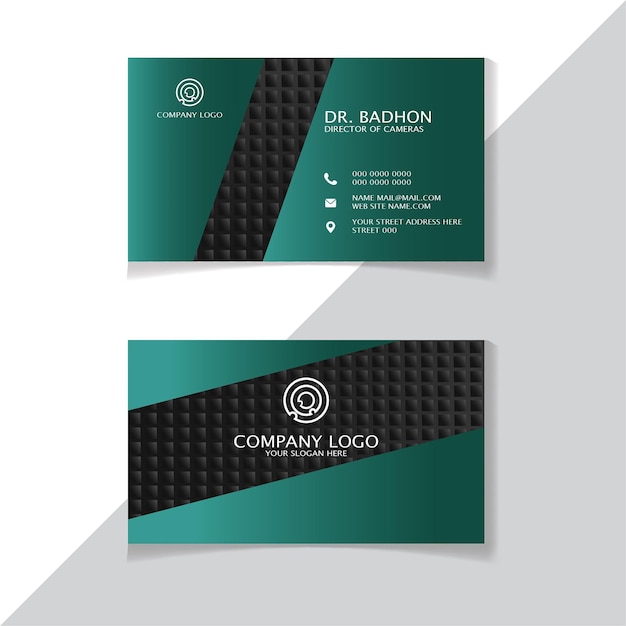 Black and pest color modern business card