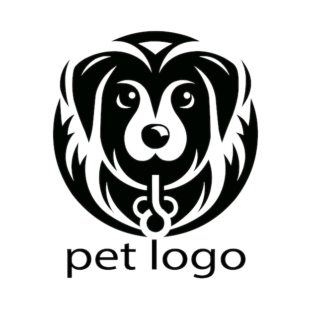 Vector a black pet logo on white background