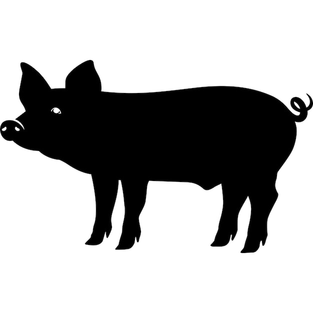 Black pigs silhouette