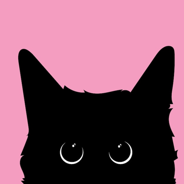 Premium Vector | Black pink cat