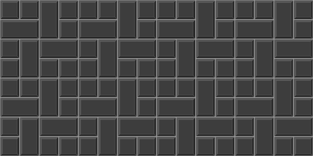 Vector black pinwheel tile seamless pattern kitchen backsplash layout shower toilet or bathroom floor texture stone or ceramic brick wall background pavement mosaic surface