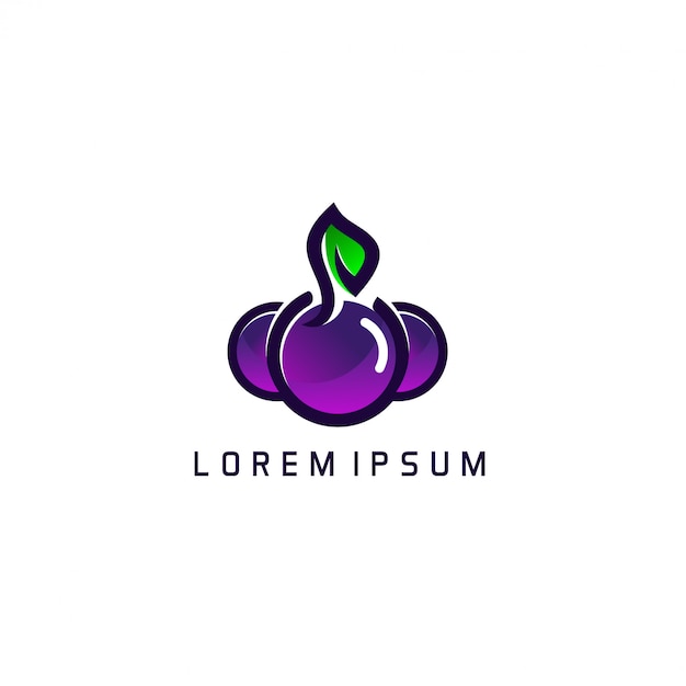 Vector the black plum template logo