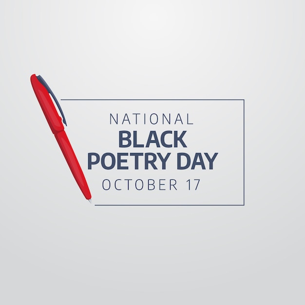 Шаблон оформления дня черной поэзии подходит для празднования