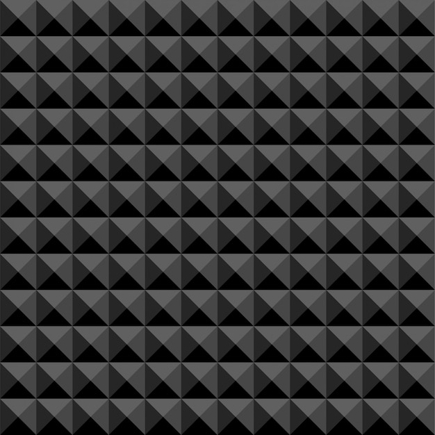 Black polygonal abstract seamless pattern