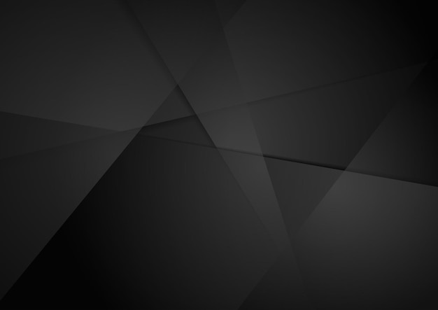 Black polygonal abstract tech background