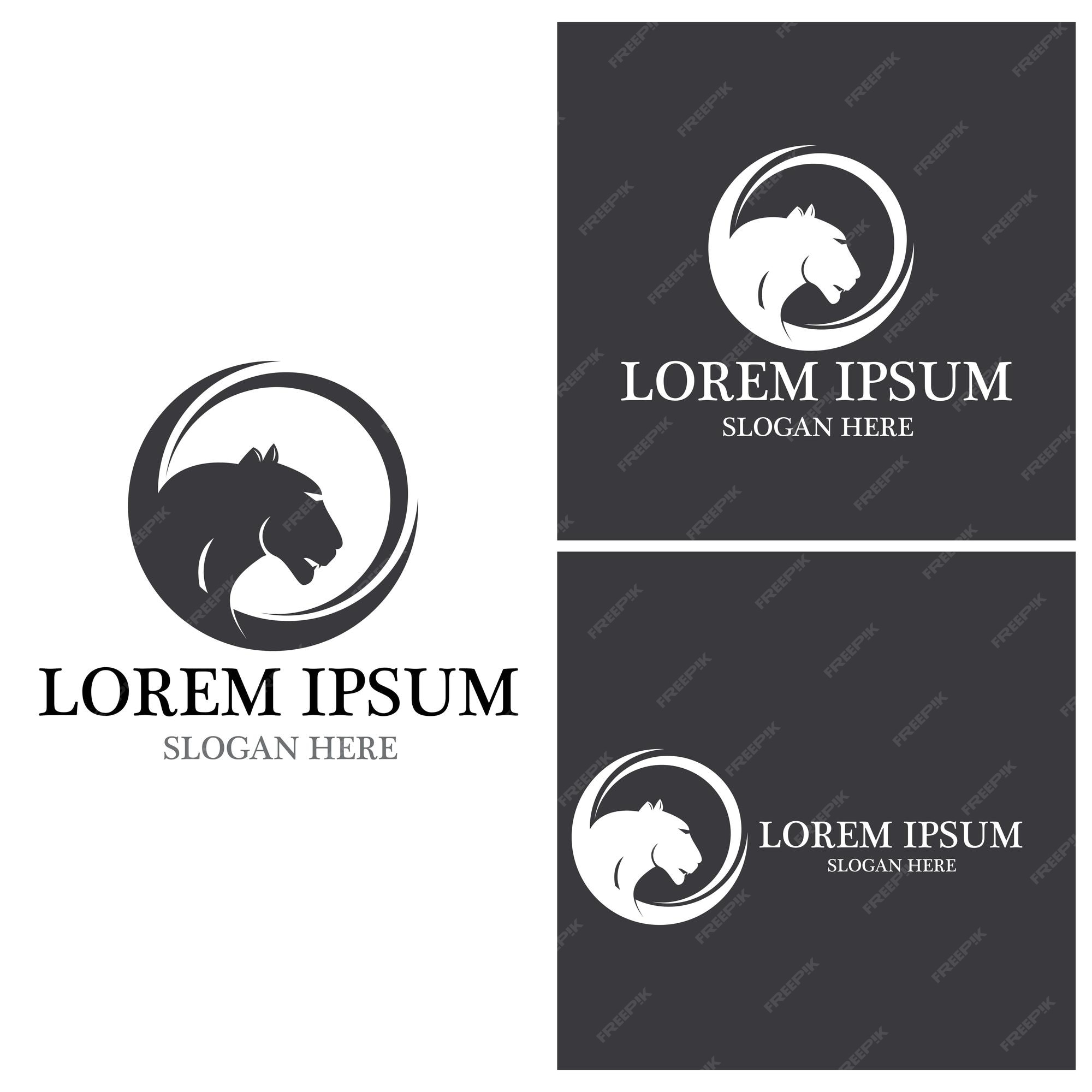 Premium Vector | Black puma logo vector template