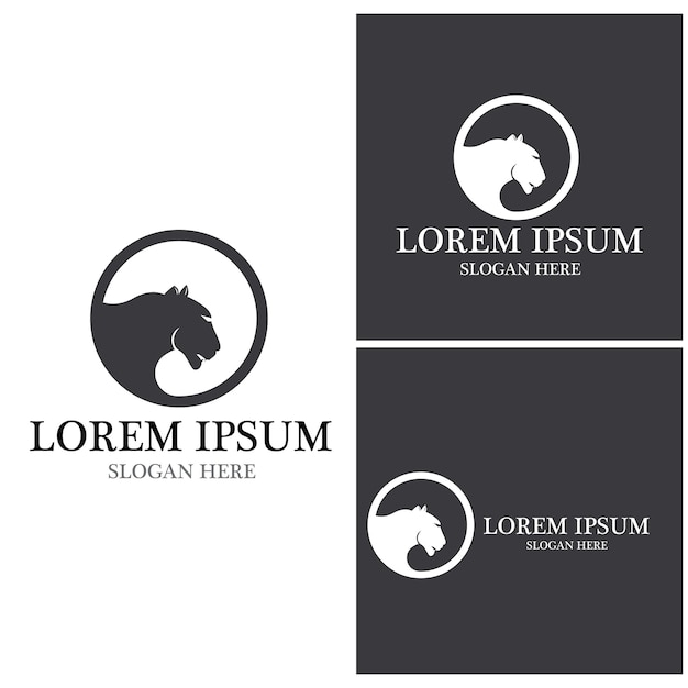 Premium Vector | Black puma logo vector template