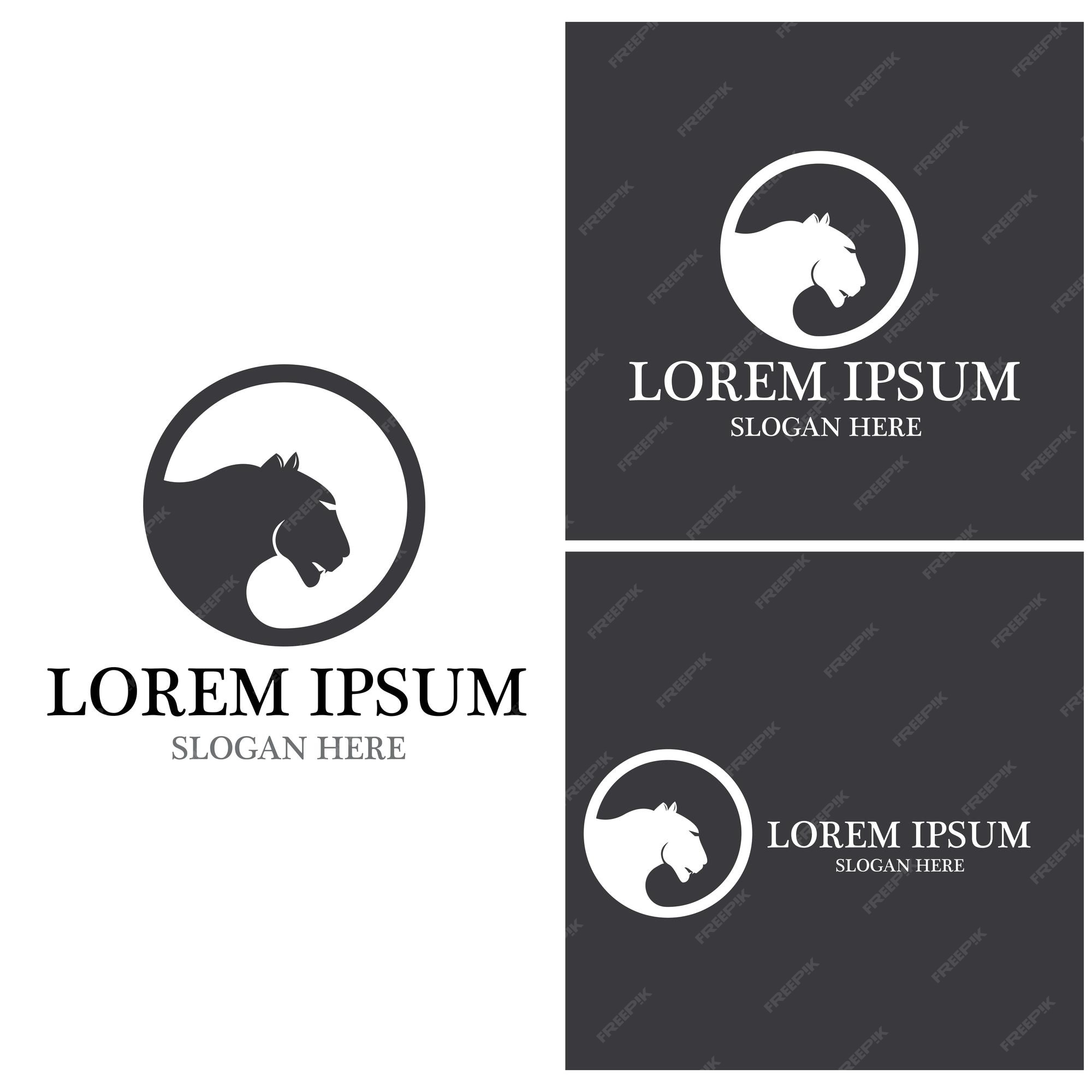 Premium Vector | Black puma logo vector template