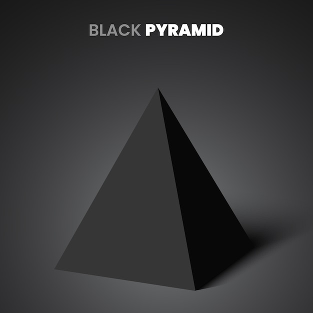 Black pyramid. Box.