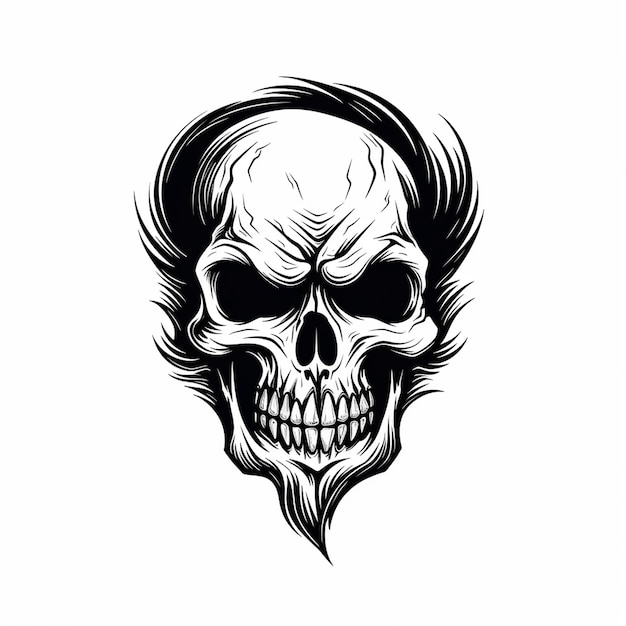 ブラック・パイソン・スカール (Python Skull) のロゴスカール・ベクトル (Vector Skull) ヘッド・デコレーション (Head Decoration) ボクサーのスカール(Boxer Skull)