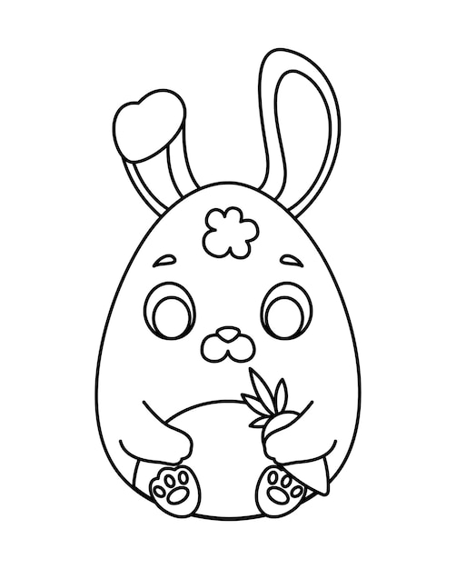 Black rabbit egg icon