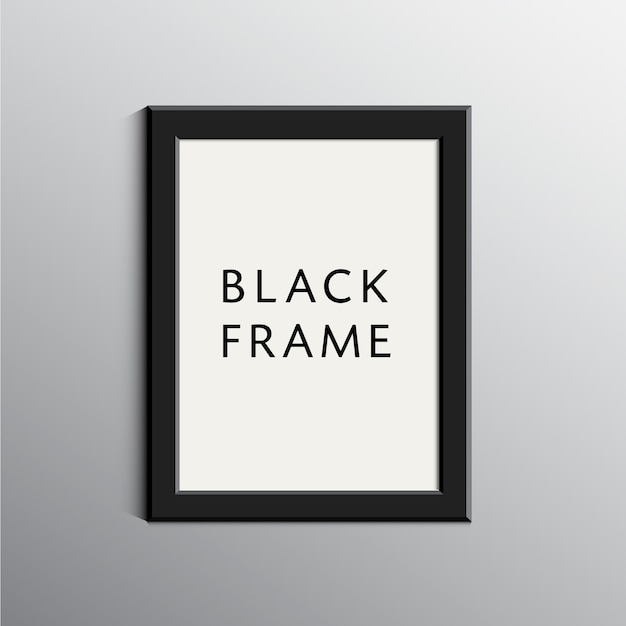 Vector black realistic frame