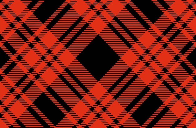 Black Red Checkered Gingham Buffalo Lumberjack tartan plaid quilt pattern background frame texture