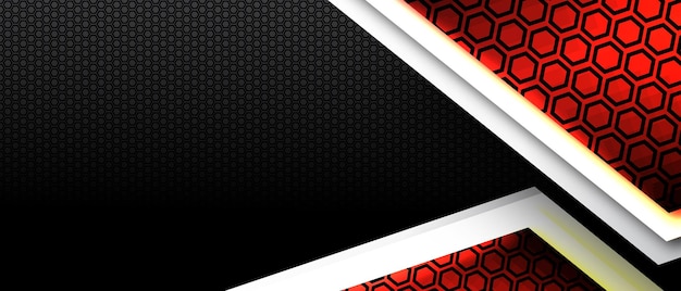 Vector black and red gold background metal 17