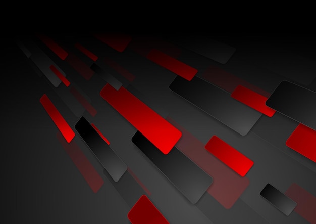 Черный и красный хайтек абстрактный фон