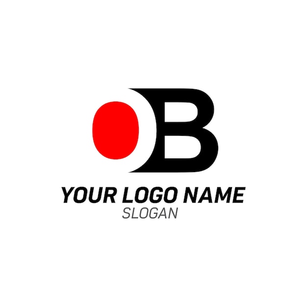Vettore un logo nero e rosso per un'azienda chiamata logo