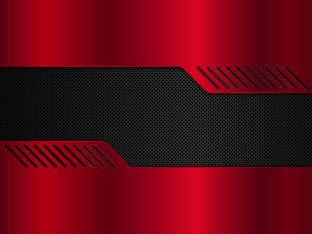 Black and red metal background.