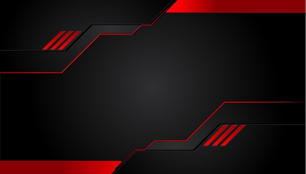 Vector black and red metal background