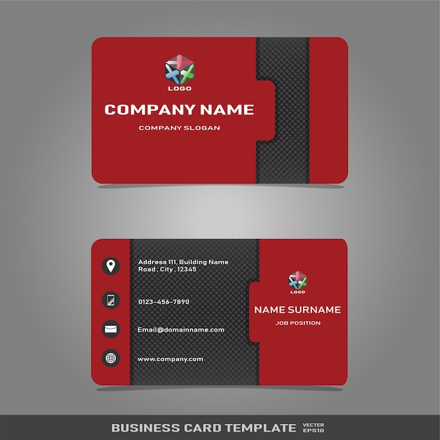 black and red modern business template