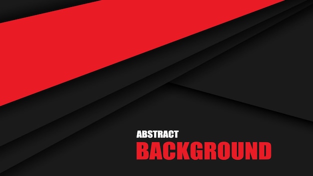 Vector black and red modern material design abstract widescreen background vector illustration