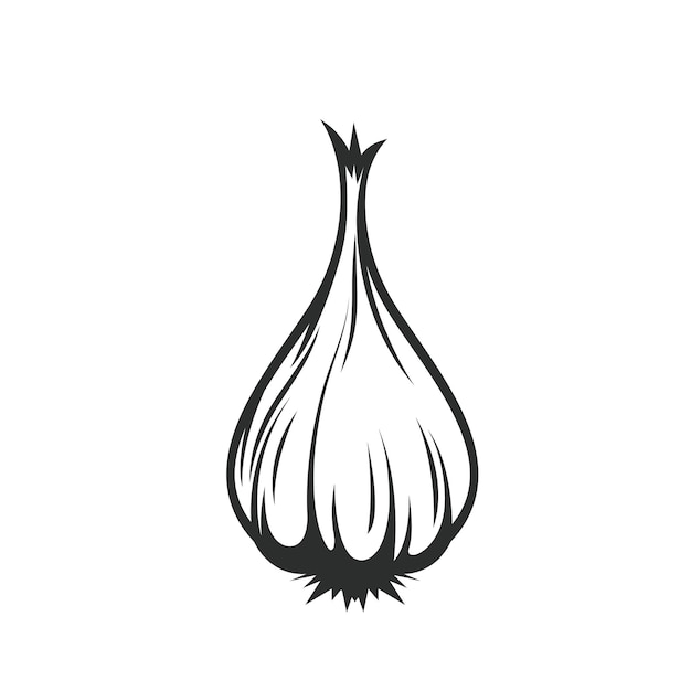 Black red onion vector icon illustration design template