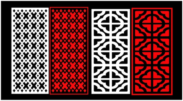 A black and red pattern with a red x on it.