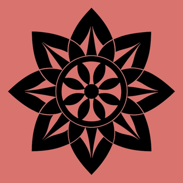 Vector a black and red picture of a flower with a design that says quot star quot