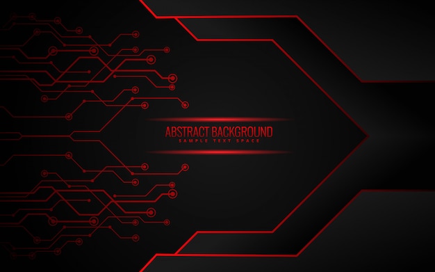 Black and red technology background