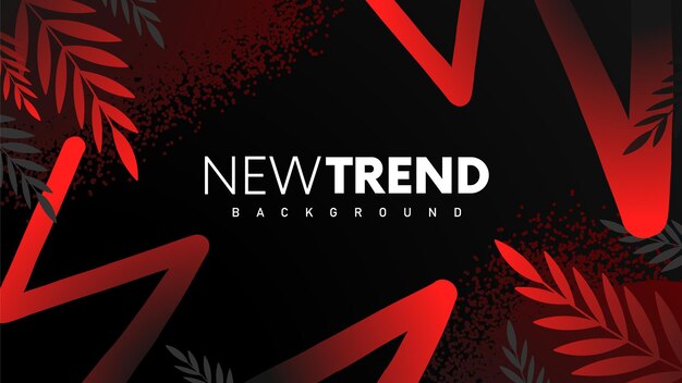 Black and Red Trend Modern Abstract Template Design Geometrical Minimal Shape Elements