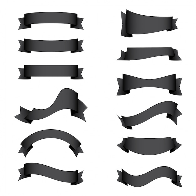 Black Ribbon Vector Art, Icons, and Graphics for Free Download