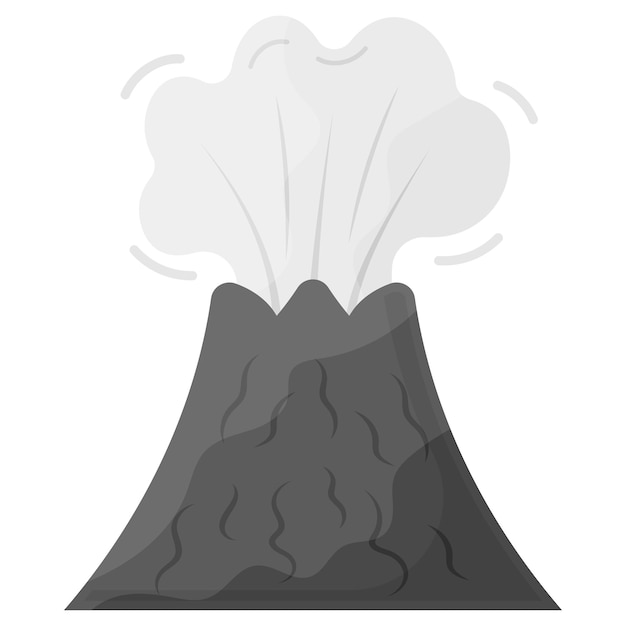 Газ Black Rock Concept выпущен из вектора вулкана Элемент зимнего сезона Сноубординг