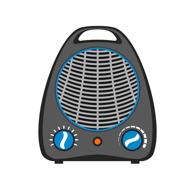 Black room heater icon Flat illustration of black room heater vector icon for web design