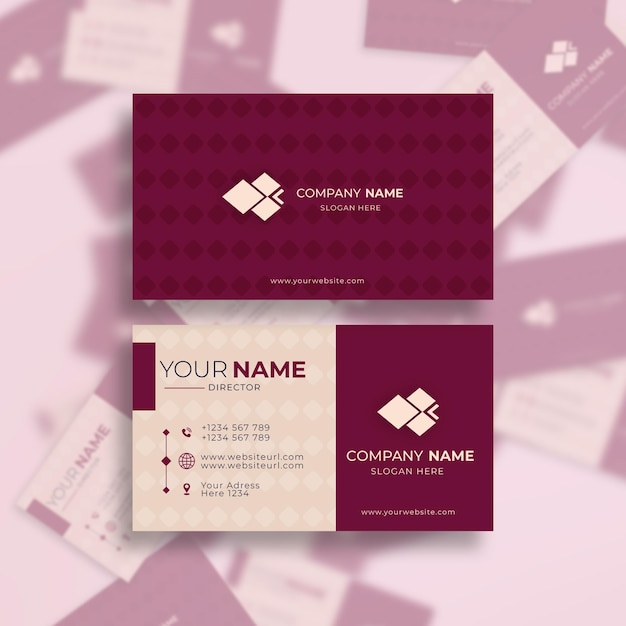 Black Rose color concept business card design template
