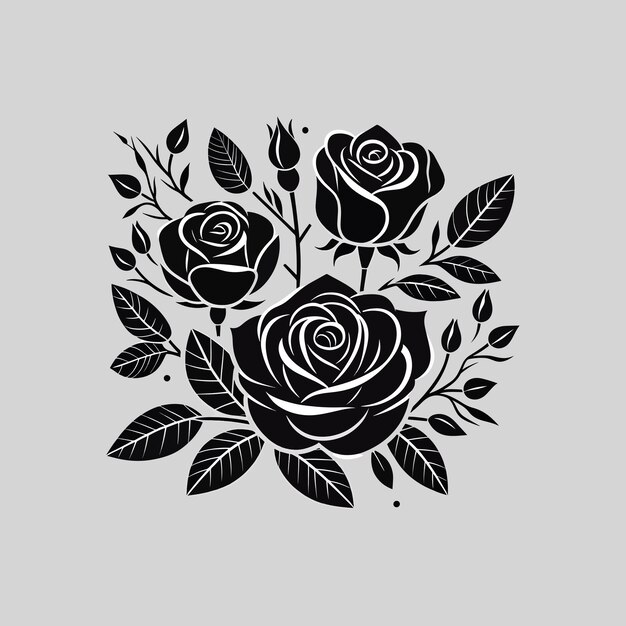 Black Rose Vector rose