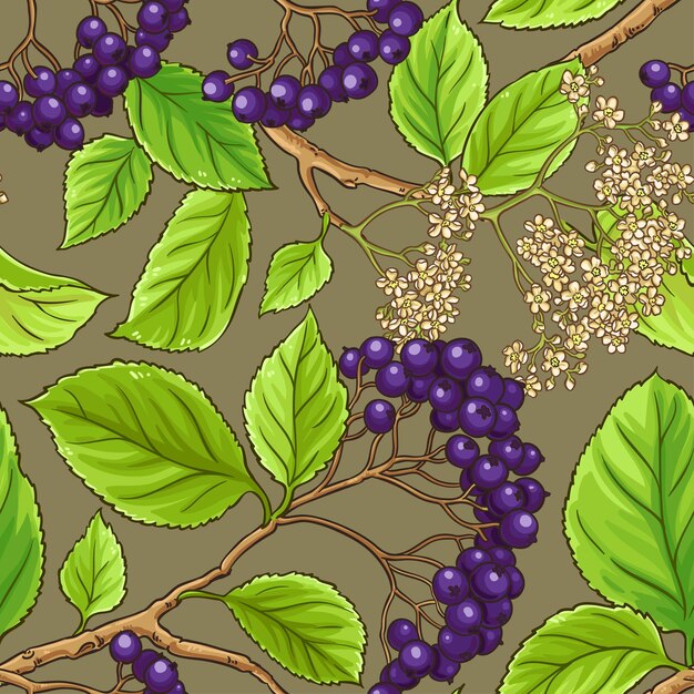 Vector black rowan vector pattern